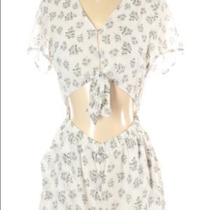 Lucca couture White floral romper medium